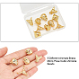 Nbeads 10Pcs 5 Style Brass Micro Pave Cubic Zirconia Beads, Mixed Shapes