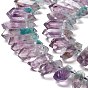 Natural Amethyst Beads Strands, Dyed, Faceted, Double Terminated Pointed/Bullet