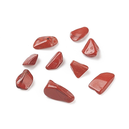 Perles de copeaux de jaspe rouge naturel, sans trou