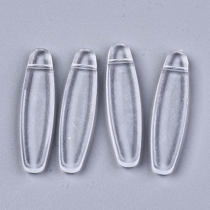 Abalorios de acrílico transparentes, oval