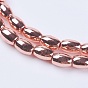 Electroplate Non-magnetic Synthetic Hematite Beads Strands, Grade AA, Oval