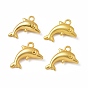 Rack Plating Alloy Pendants, Cadmium Free & Lead Free & Nickle Free, Dolphin Charms