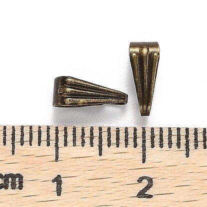 Brass Snap on Bails, Nickel Free, 8.5x3.5mm, Hole: 2.5x7.5mm