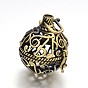 Brass Cage Pendants, For Chime Ball Pendant Necklaces Making, Lead Free & Cadmium Free, Hollow Round