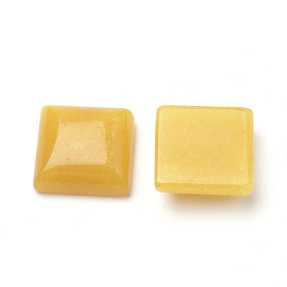 Natural White Jade Cabochons, Dyed, Square