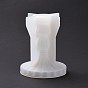 DIY Candle Holder Silicone Molds, Resin Casting Molds, for UV Resin & Epoxy Resin Craft Making, Roman Pillars with Stripe