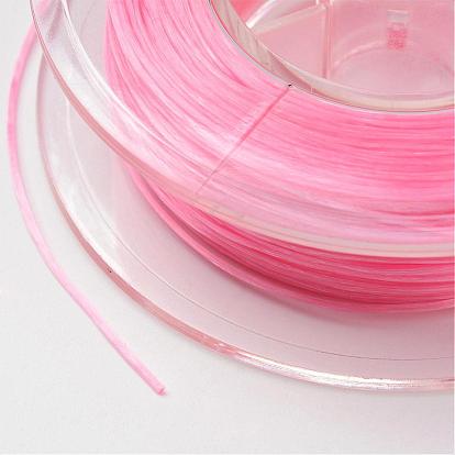Japanese Eco-Friendly Dyed Flat Elastic Crystal String, Elastic Beading Thread, for Stretch Bracelet Making, Flat