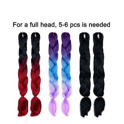 Синтетические джамбо ombre косы наращивание волос, вязание крючком косичками для плетения волос, термостойкое высокотемпературное волокно, парики для женщин