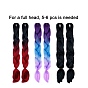 Synthetic Jumbo Ombre Braids Hair Extensions, Crochet Twist Braids Hair for Braiding, Heat Resistant High Temperature Fiber, Wigs for Women