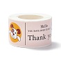 Thank You Stickers Roll, Rectangle Paper Tag Stickers, Adhesive Labels Stickers