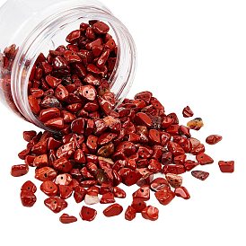 Perles naturelles jaspe rouge, puce