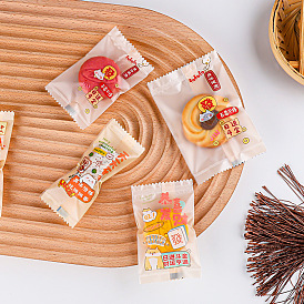 Пластиковые пакеты для закусок с машинной запайкой, прямоугольные пакеты для печенья и конфет, для выпечки печенья фасовочные пакеты