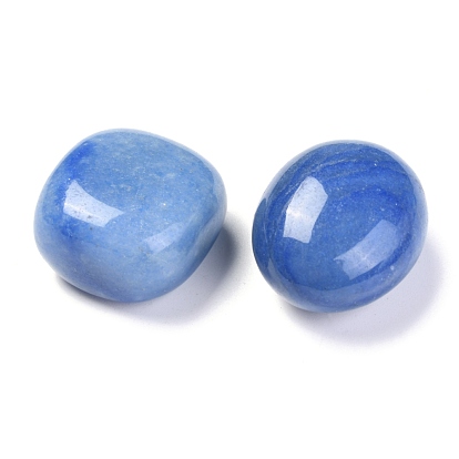 Perles d'aventurine bleues naturelles, pierres de guérison, pour la thérapie de méditation équilibrant l'énergie, sans trou, nuggets, pierre tombée, pierres de guérison pour l'équilibrage des chakras, cristal thérapie, méditation, reiki, gemmes de remplissage de vase