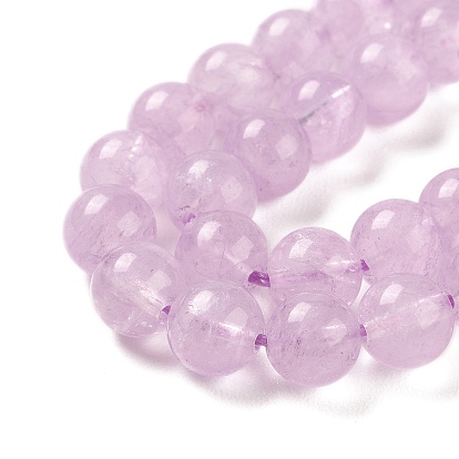 Natural Amethyst Beads Strands, Dyed & Heated, Round