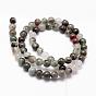 Natural African Bloodstone Beads Strands, Heliotrope Stone Beads, Round
