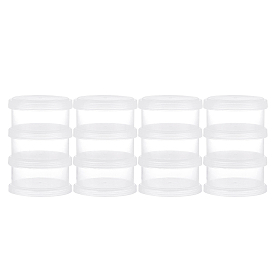 Transparent Plastic Bead Containers, 3 Layer Joint Stackable Storage Boxes