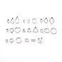 430 Stainless Steel Clay Earring Cutters Set, Bakeware Tools, DIY Clay Accessories, Mixed Shape