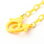 13Pcs 13 Colors Personalized ABS Plastic Cable Chain Necklaces, Handbag Chains, with Lobster Claw Clasps