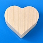 Caja de almacenamiento de anillos de madera con tema del día de san valentín, caja de anillo en forma de corazón