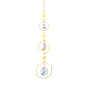 Quartz Crystal Big Pendant Decorations, Hanging Sun Catchers, Sun & Star & Moon