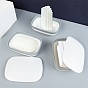 BENECREAT Plastic Soap Container Travel Soap Case Holder Soap Dishes with Linen Soap Bag for Home Bathroom Outdoor