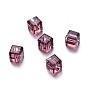 Glass Rhinestone Beads, Faceted, Cube
