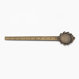 Tibetan Style Alloy Cabochon Setting, Ruler/Bookmarks