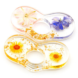 Dried Flower/Star Transparent Plastic Book Page Holder, Thumb Ring Page Holder, Bookmark Reading Accessories, Heart