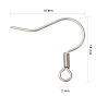 316 crochets de boucle d'oreille chirurgicaux en acier inoxydable, avec boucle horizontale, fil d'oreille