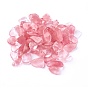 Cherry Quartz Glass Beads, Undrilled/No Hole, Chips