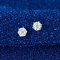 925 Sterling Silver Micro Pave Cubic Zirconia Ear Studs for Women, with S925 Stamp, Diamond
