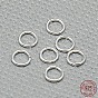 925 anillos de salto abiertos de plata esterlina, anillos redondos