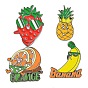 Épingles en émail sur le thème des fruits, broches en alliage de zinc gunmetal pour vêtements de sac à dos, orange/banane/ananas