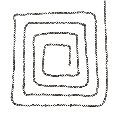 Placage ionique (ip) 304 chaînes porte-câbles en acier inoxydable, soudé, sans papier / papier, Ovale Plat
