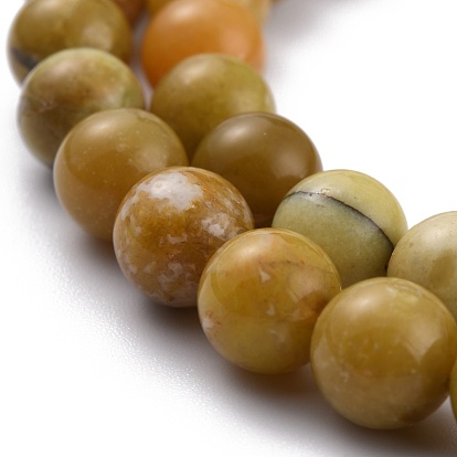 Perles d'opale jaune naturelle, ronde
