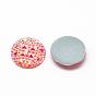 Resin Cabochons, Bottom Silver Plated, AB Color, Half Round/Dome