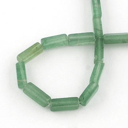 Cuboid Natural Green Aventurine Gemstone Bead Strands, 11~14x4~5x4~5mm, Hole: 1mm, about 29~31pcs/strand, 15.3 inch