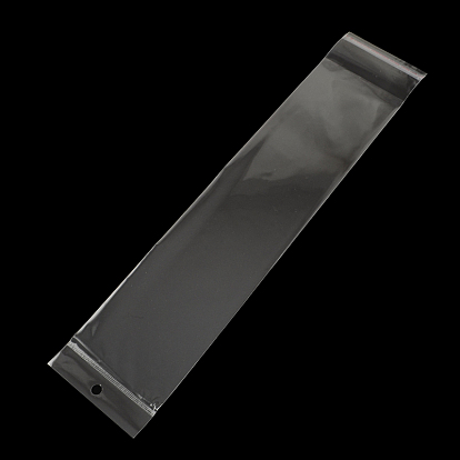 OPP Cellophane Bags, Rectangle, 37x8cm, Hole: 8mm, Unilateral thickness: 0.035mm, Inner measure: 31x8cm