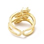Открытые кольца-манжеты в виде змеи из прозрачного кубического циркония, украшения из латуни для женщин