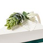 Cajas de regalo de favores de dulces de boda de cartón en forma de pastel, con flor de plástico y cinta, triángulo