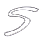 304 Stainless Steel Flat Snake Chains Necklaces, with Lobster Claw Clasp