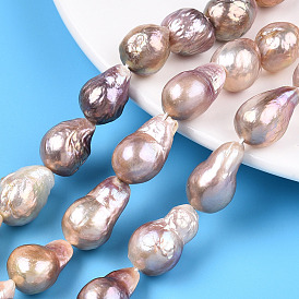 Perle baroque naturelle perles de perles de keshi, perle de culture d'eau douce, pomme de terre