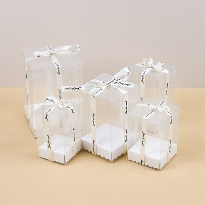 Прозрачная пластиковая упаковочная коробка, подарочная коробка для упаковки свечей