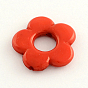 Opaques cadres de perles de fleurs acrylique, 20x4mm, trou: 2 mm, diamètre intérieur: 7 mm, sur 655 pcs / 500 g