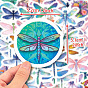 50Pcs PVC Self-Adhesive Cartoon Dragonfly Stickers, Waterproof Insect Decals for Party Decorative Presents