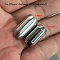 Matte 304 Stainless Steel Barrel Magnetic Clasps with Glue-in Ends