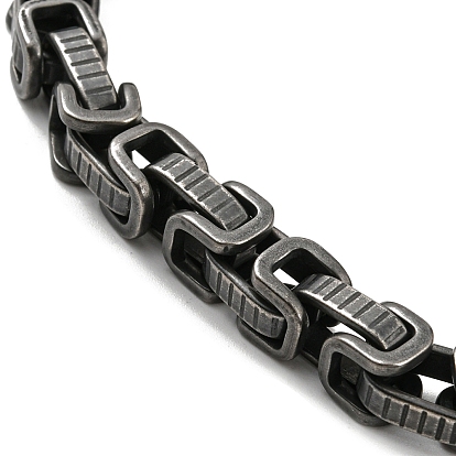 Ion Plating(IP) 201 Stainless Steel Byzantine Chain Bracelets