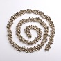 Chaîne de bijoux de charmes en plastique de boule ronde en plastique pour la fabrication de colliers de bracelets, 39.3 pouce, perles: 9x6 mm