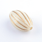 Oval Plating Acrylic Beads, Golden Metal Enlaced, 14.5x9mm, Hole: 1.5mm, about 757pcs/500g