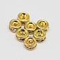 Rack Plating Rondelle Brass Grade A Rhinestone Spacer Beads, 3x1.8mm, Hole: 0.5mm